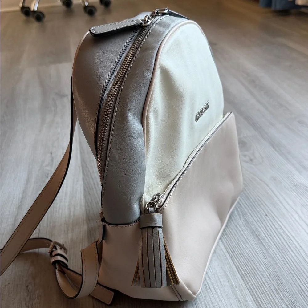 GUESS Cream Faux Leather‎ Backpack